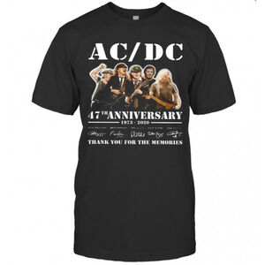 Acdc Band 47Th Anniversary 1973 Signatures T-Shirt